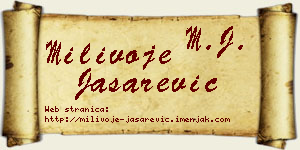 Milivoje Jašarević vizit kartica